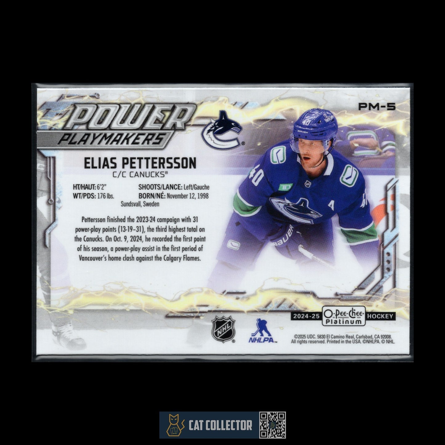 2024-25 O-Pee-Chee Platinum ELIAS PETTERSON #PM-5 Power Playmakers