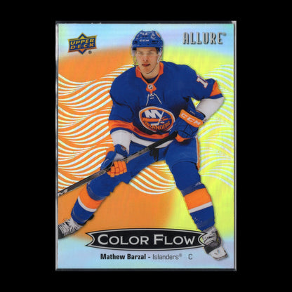 2024-25 UD Allure MATHEW BARZAL #CFL-33 Color Flow Orange-Yellow - NY Islanders