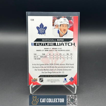2024-25 UD SP Authentic MARSHALL RIFAI #134 Future Watch Limited Red RC