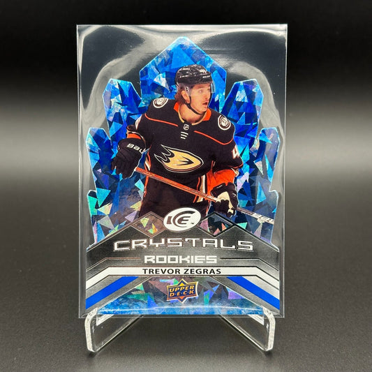 2021-22 UD Ice TREVOR ZEGRAS #IC-46 Ice Crystals Die-Cut Rookie RC Anaheim Ducks