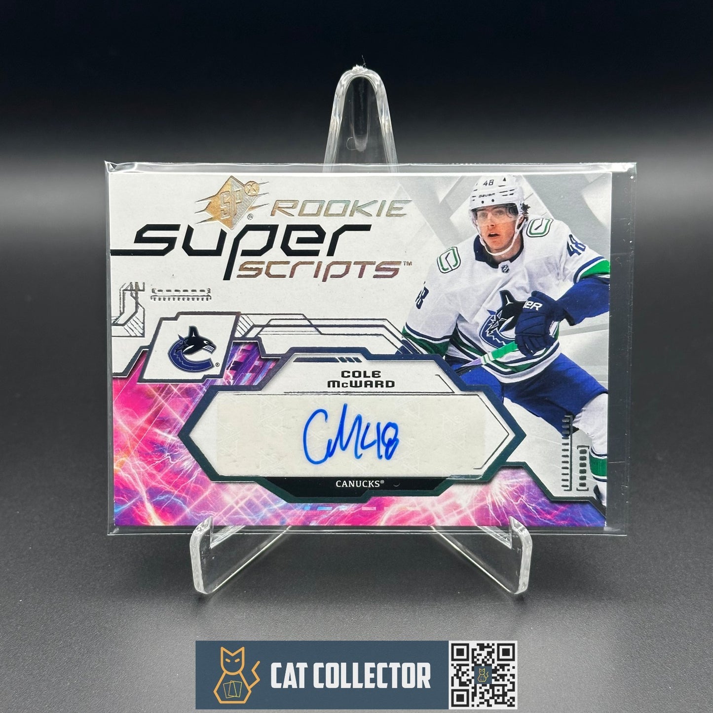 2023-24 UD SPx COLE MCWARD #SSR-CM Super Scripts RC Auto