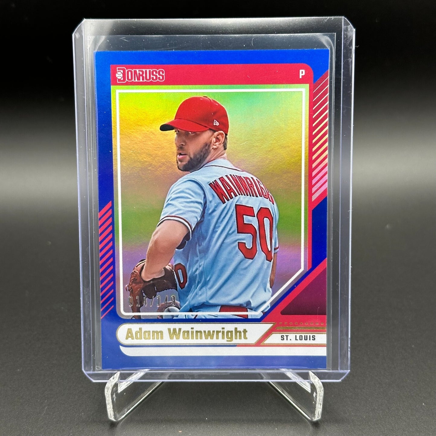 2024 Panini Donruss ADAM WAINWRIGHT #10 Blue parallel 14/149 St. Louis Cardinals