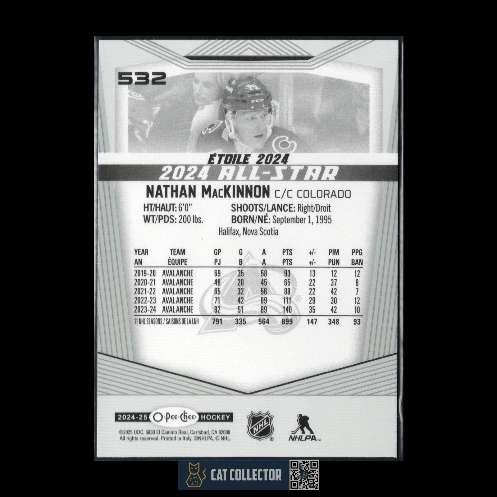 2024-25 O-Pee-Chee Hockey NATHAN MACKINNON #532 2024 All-Star