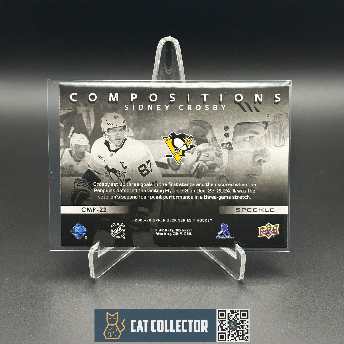 2025-26 UD Series 1 SIDNEY CROSBEY #CMP-22 Compositions Speckle