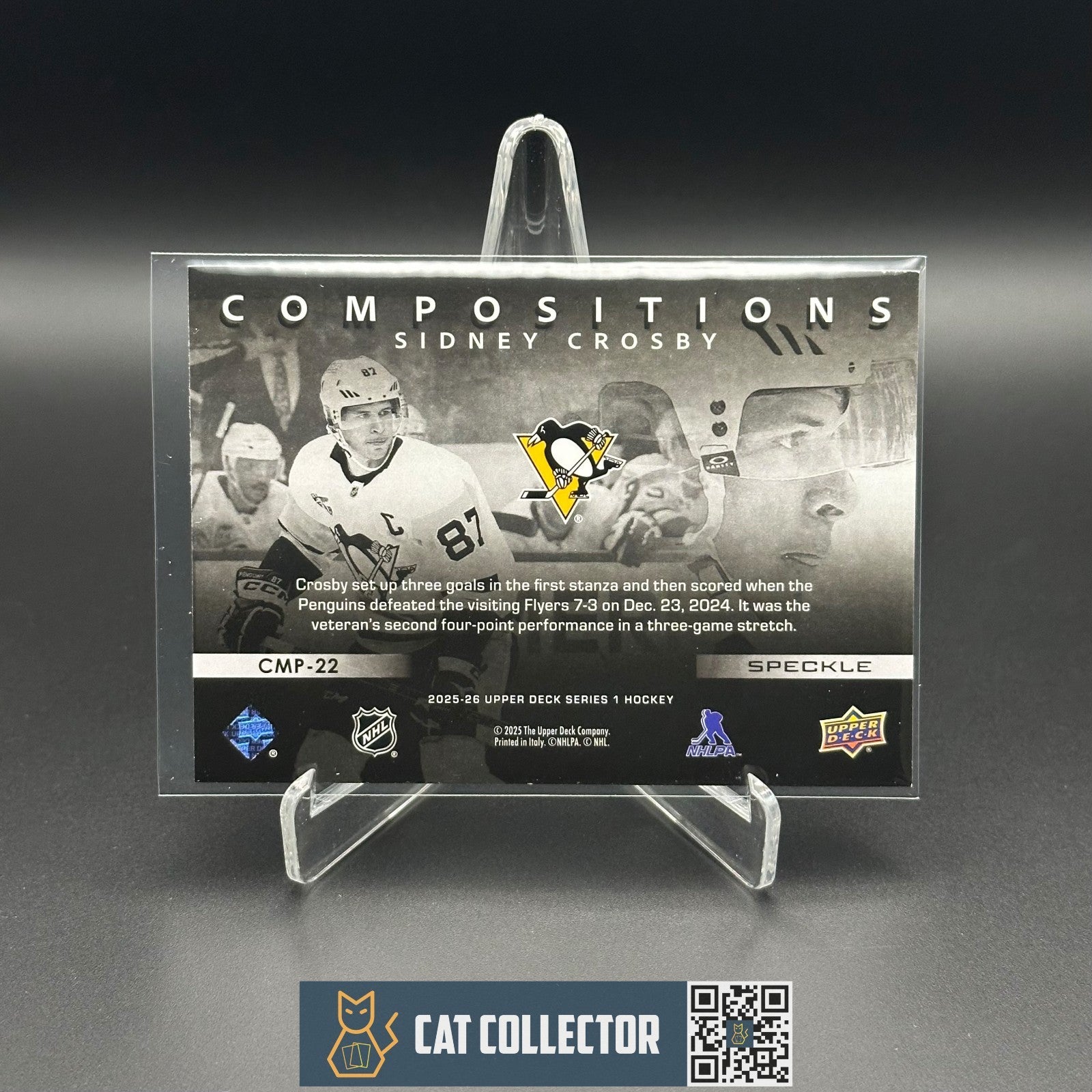 2025-26 UD Series 1 SIDNEY CROSBEY #CMP-22 Compositions Speckle