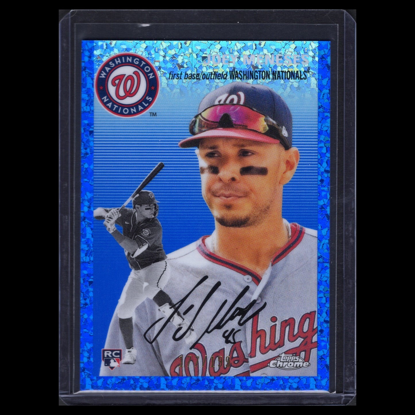 2023 Topps Chrome Platinum JOEY MENESES #64 RC Blue Mini-Diamond Refractor /199