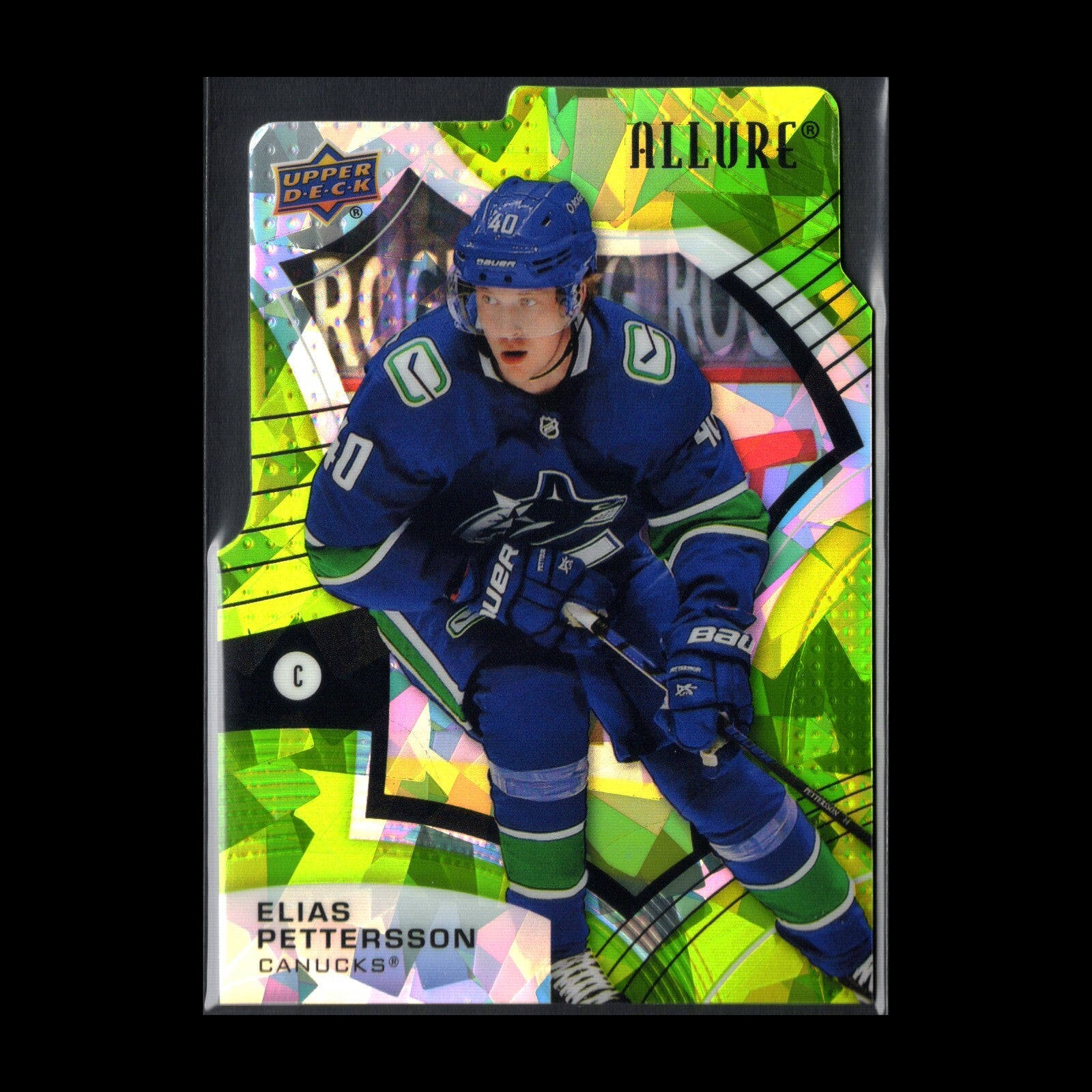 2021-22 UD Allure ELIAS PETTERSON #62 Green rainbow Die-Cut /99