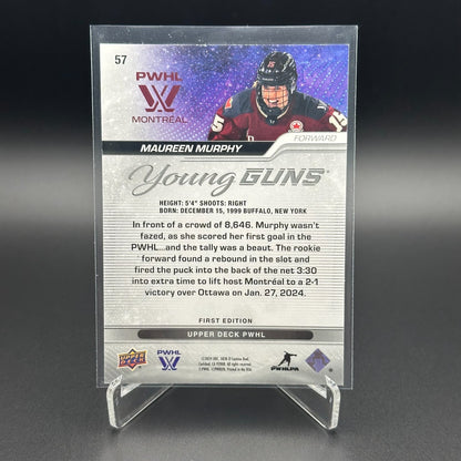 2024-25 UD PWHL MAUREEN MURPHY #57 Young Guns Outburst RC - 1st EDITION!