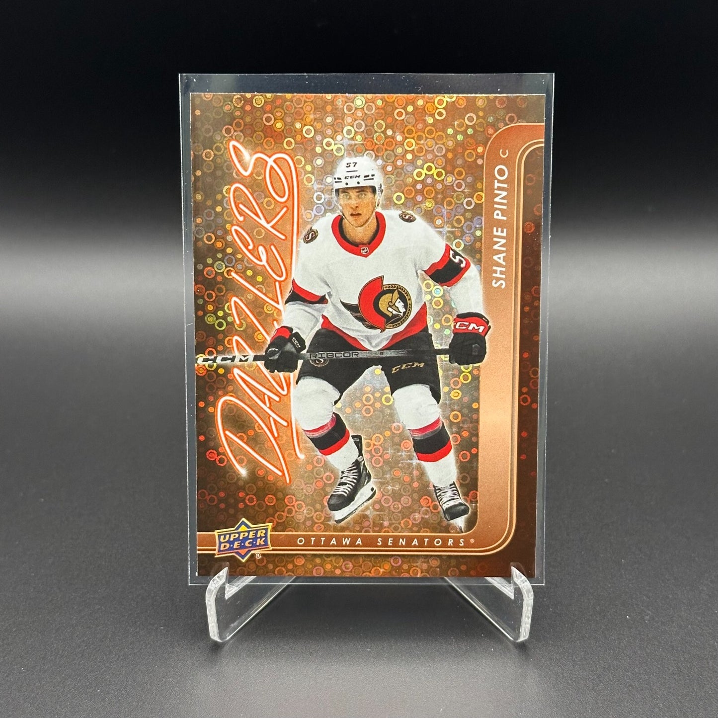 2024-25 UD Series 1 SHANE PINTO #DZ-24 Dazzlers Orange - Ottawa Senators