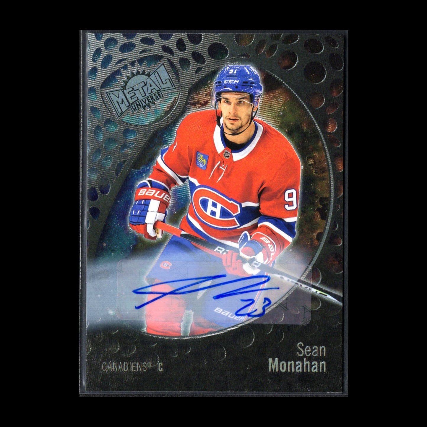 2022-23 SkyBox Metal Universe SEAN MONAHAN #37 Silver FX Autograph
