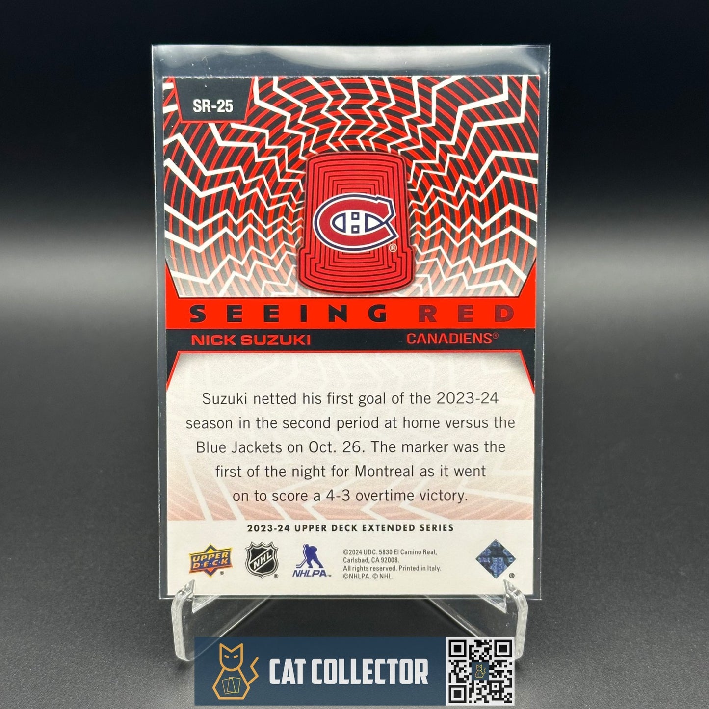 2023-24 UD Extended series NICK SUZUKI #SR-25 Seeing Red Gold foil