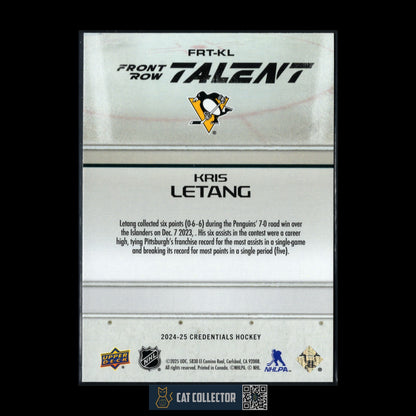 2024-25 UD Credentials KRIS LETANG #FRT-KL Front Row Talent