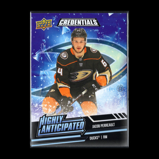 2022-23 UD Credentials JACOB PERREAULT #HA-41 Highly Anticipated