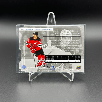 2023-24 UD Extended series LUKES HUGHES #UD3-5 Die-Cut - New Jersey Devils
