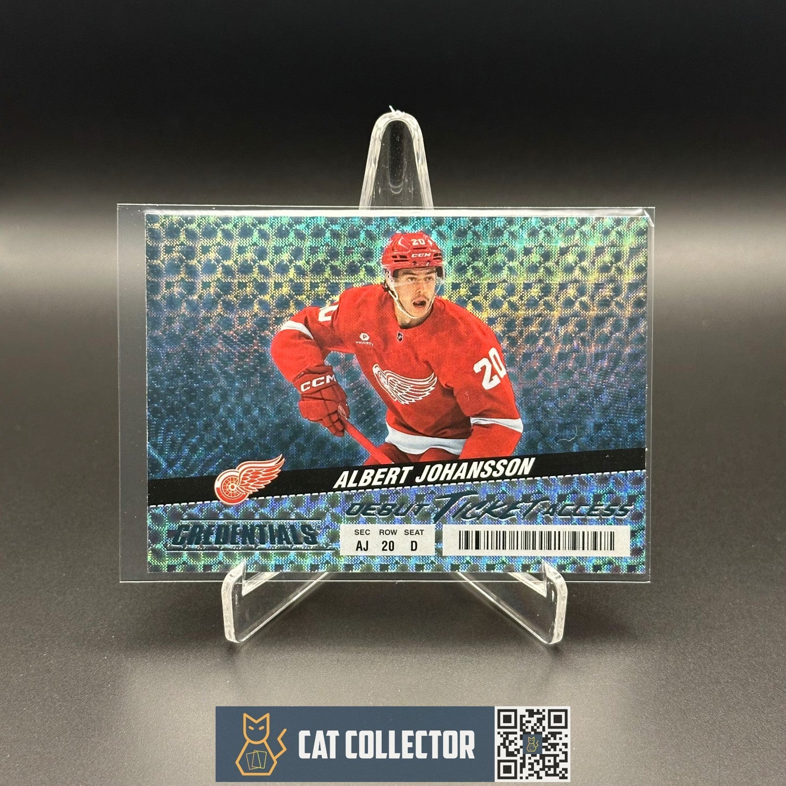 2024-25 UD Credentials ALBERT JOHANSSON #101 Debut Ticket Access Horizontal RC