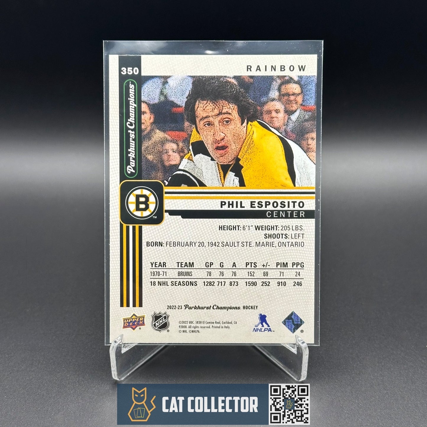 2022-23 UD Parkhurst Champions PHIL ESPOSITO #350 Rainbow SP