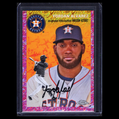 2023 Topps Chrome YORDAN ALVAREZ #294 Toile Cream/Fuchsia Lava Refractor /100