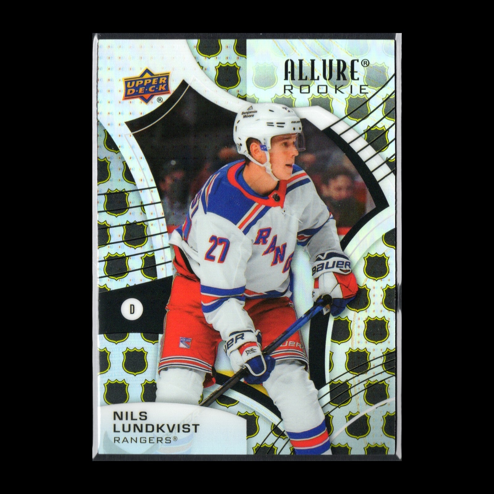 2021-22 UD Allure NILS LUNDKVIST #106 NHL Shield 1917 Rookie RC