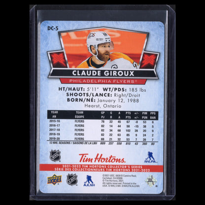 2021-22 UD Tim Hortons CLAUDE GIROUX #DC-5 Red Die-Cut - Philadelphia Flyers