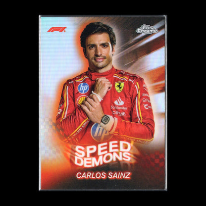 2024 Topps Chrome Formula 1 CARLOS SAINZ #SD-4 Speed demons