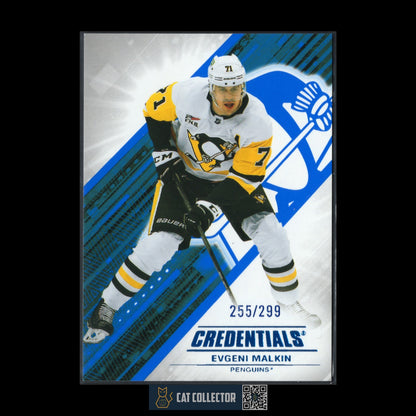 2024-25 UD Credentials EVGENI MALKIN #84 Blue /299 - Pittsburgh Penguins