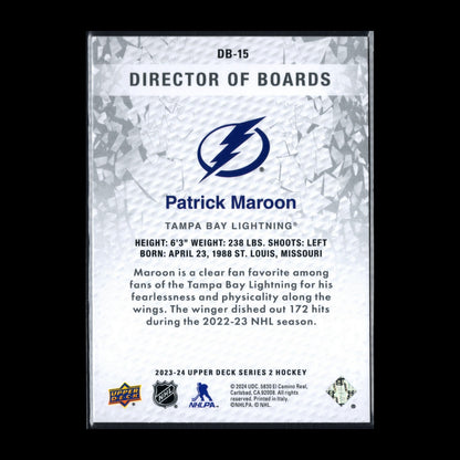 2023-24 UD Series 2 PATRICK MAROON #DB-15 Director of boards Sparkle