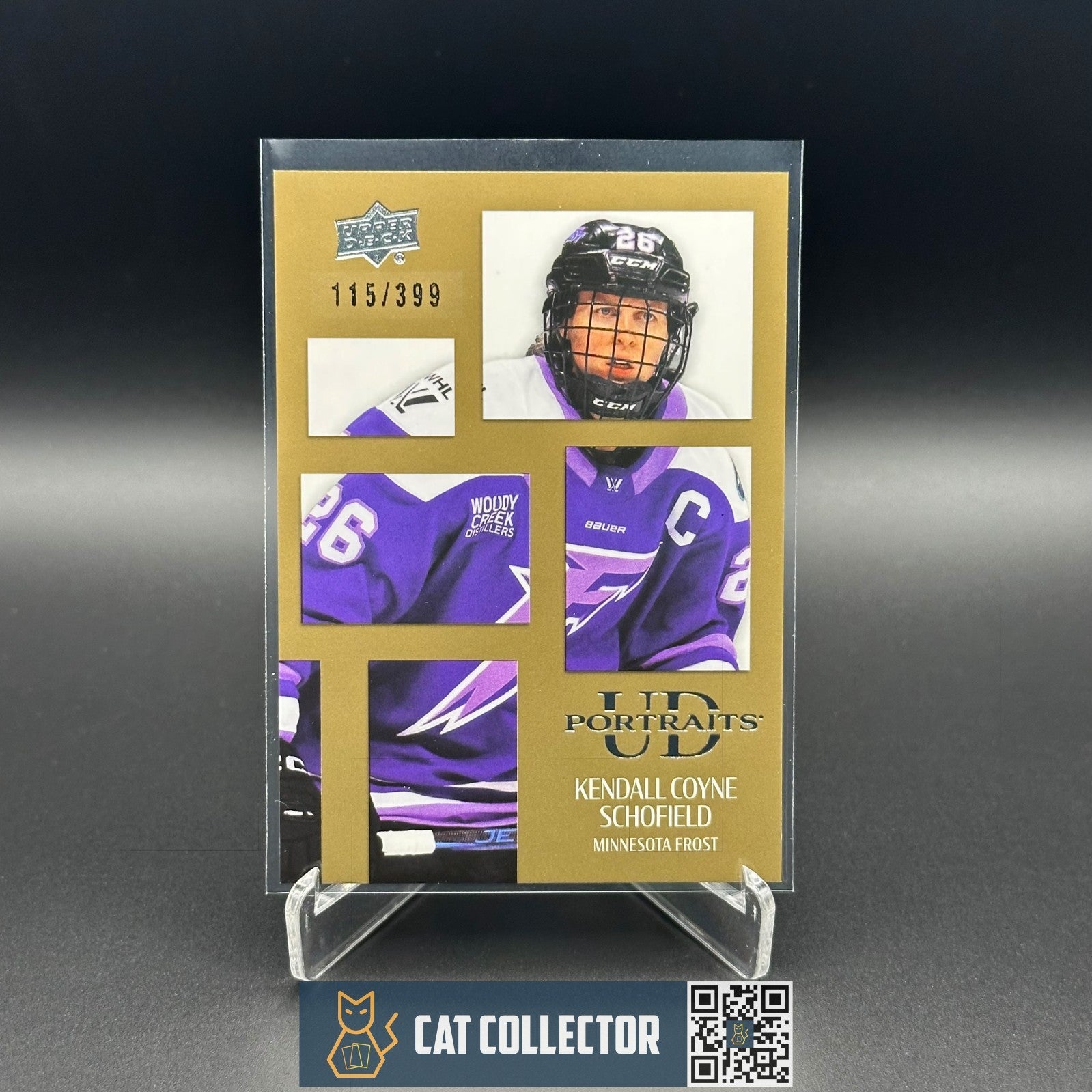 2024-25 UD PWHL KENDALL COYNE SCHOFIELD #UDP-2 UD Portraits Gold /399