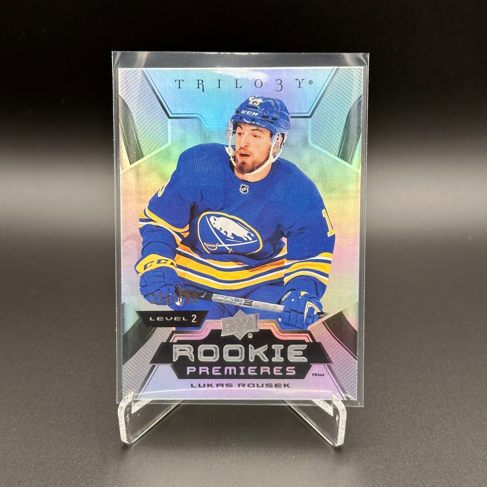 2023-24 UD Trilogy LUKAS ROUSEK #188 Rookie Premieres Level 2 RC /699