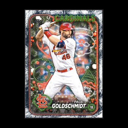 2024 Topps Holiday PAUL GOLDSCHMIDT #H183 Holiday Tree - St. Louis Cardinals