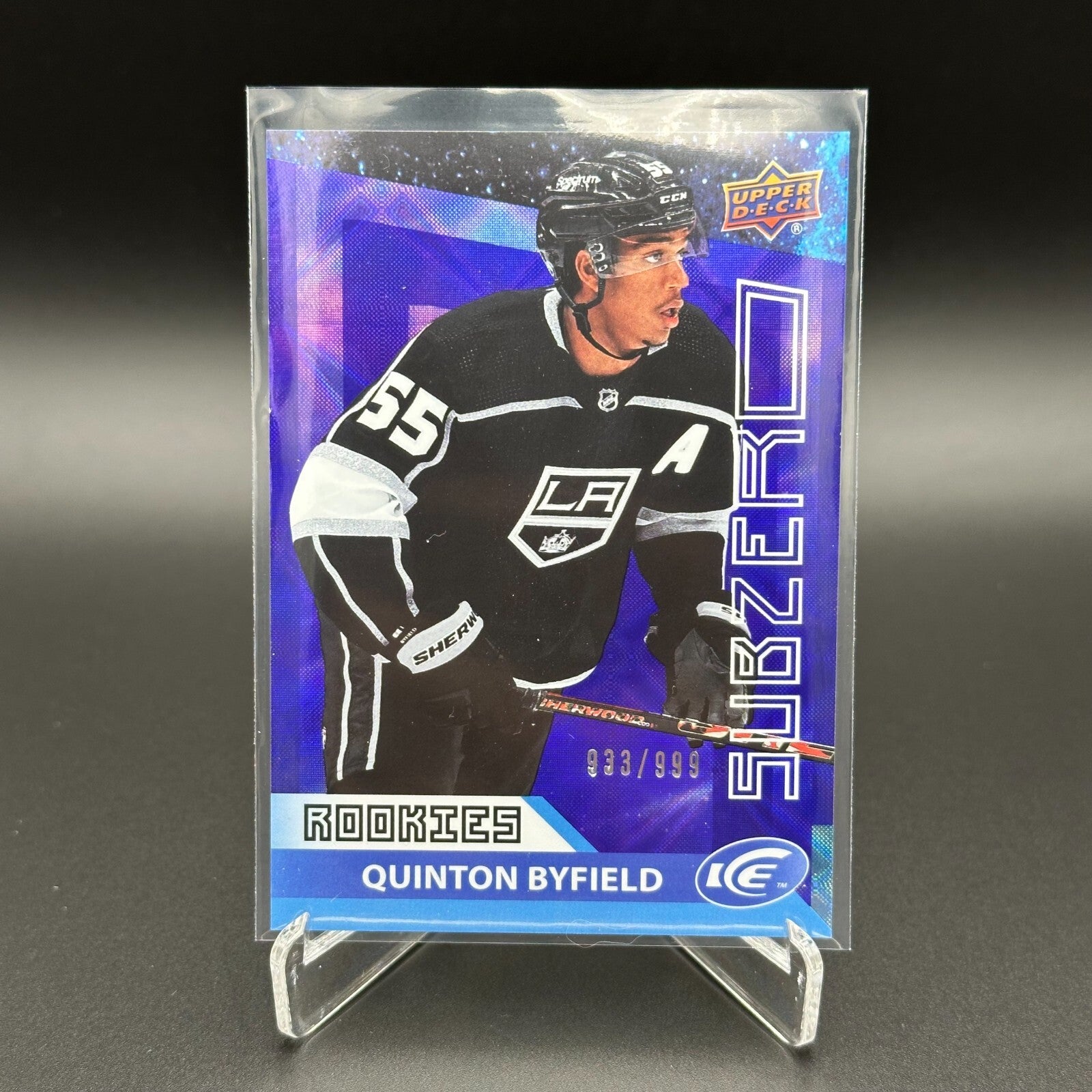 2021-22 UD Ice QUINTON BYFIELD #SZ-57 Sub-Zero Rookies RC 933/999 - LA Kings
