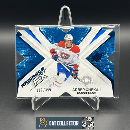 2022-23 UD SPx ARBER XHEKAJ #RFX-74 Radiance FX Blue Rookie RC /399