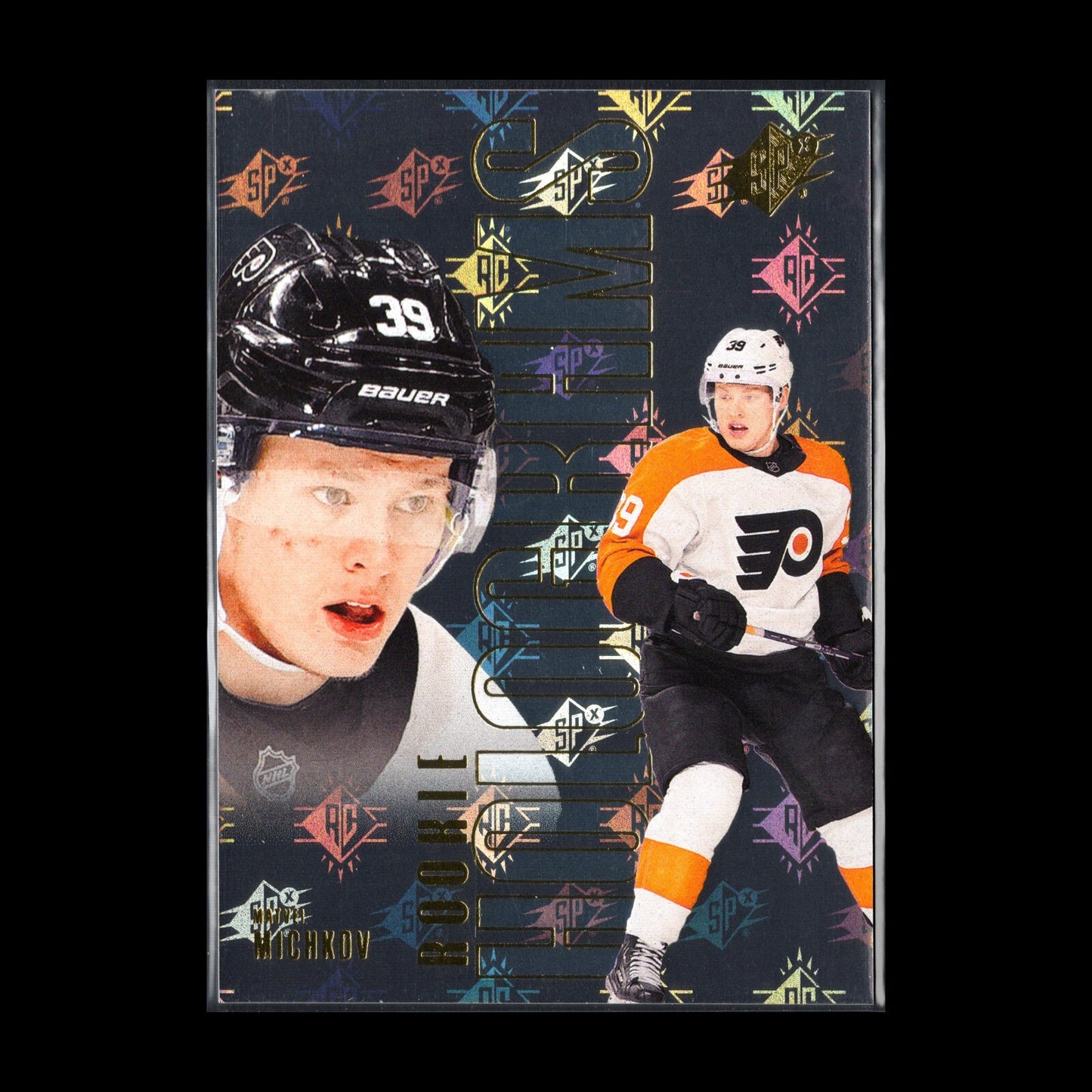 2024-25 UD SPx MATVEI MICHKOV #169 Holograms Rookie RC SSP - Philadelphia Flyers