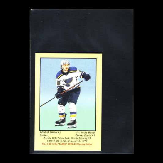2022-23 UD Parkhurst Champions ROBERT THOMAS #R-38 Retro Parkie mini Bubble gum