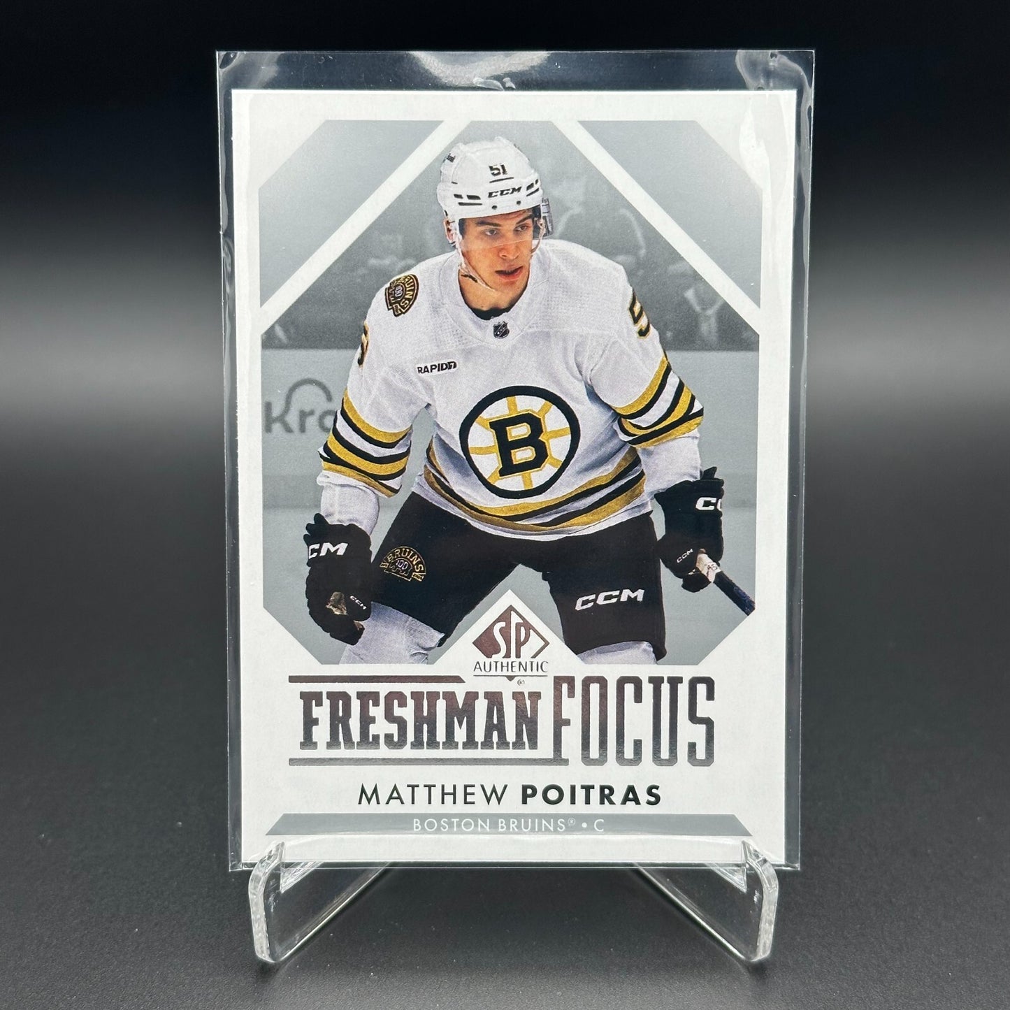 2023-24 UD SP Authentic MATTHEW POITRAS #FF-40 Freshman Focus RC - Boston Bruins