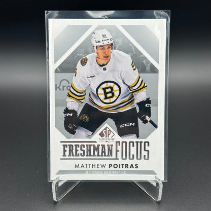 2023-24 UD SP Authentic MATTHEW POITRAS #FF-40 Freshman Focus RC - Boston Bruins