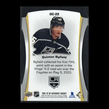 2021-22 UD SP Authentic QUINTON BYFIELD #DC-22 Die-cut Rookie RC