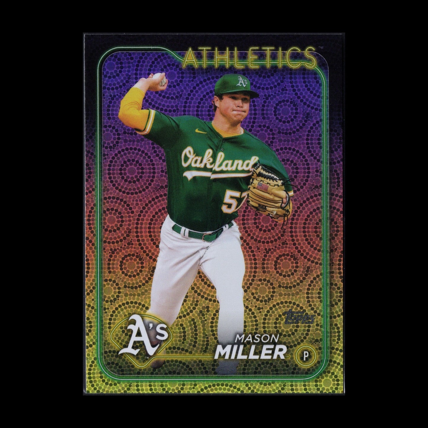 2024 Topps Series 2 MASON MILLER #427 Holiday Parallel - Oakland Athletics
