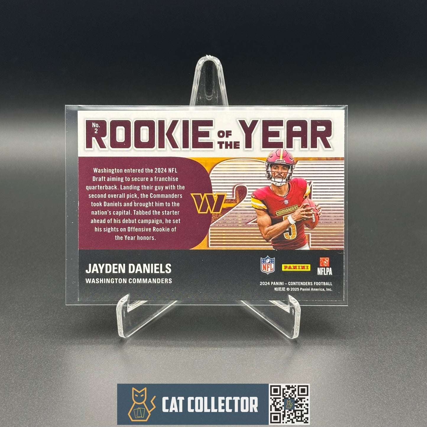 2024 Panini Contenders JAYDEN DANIELS #2 Rookie of the year RC