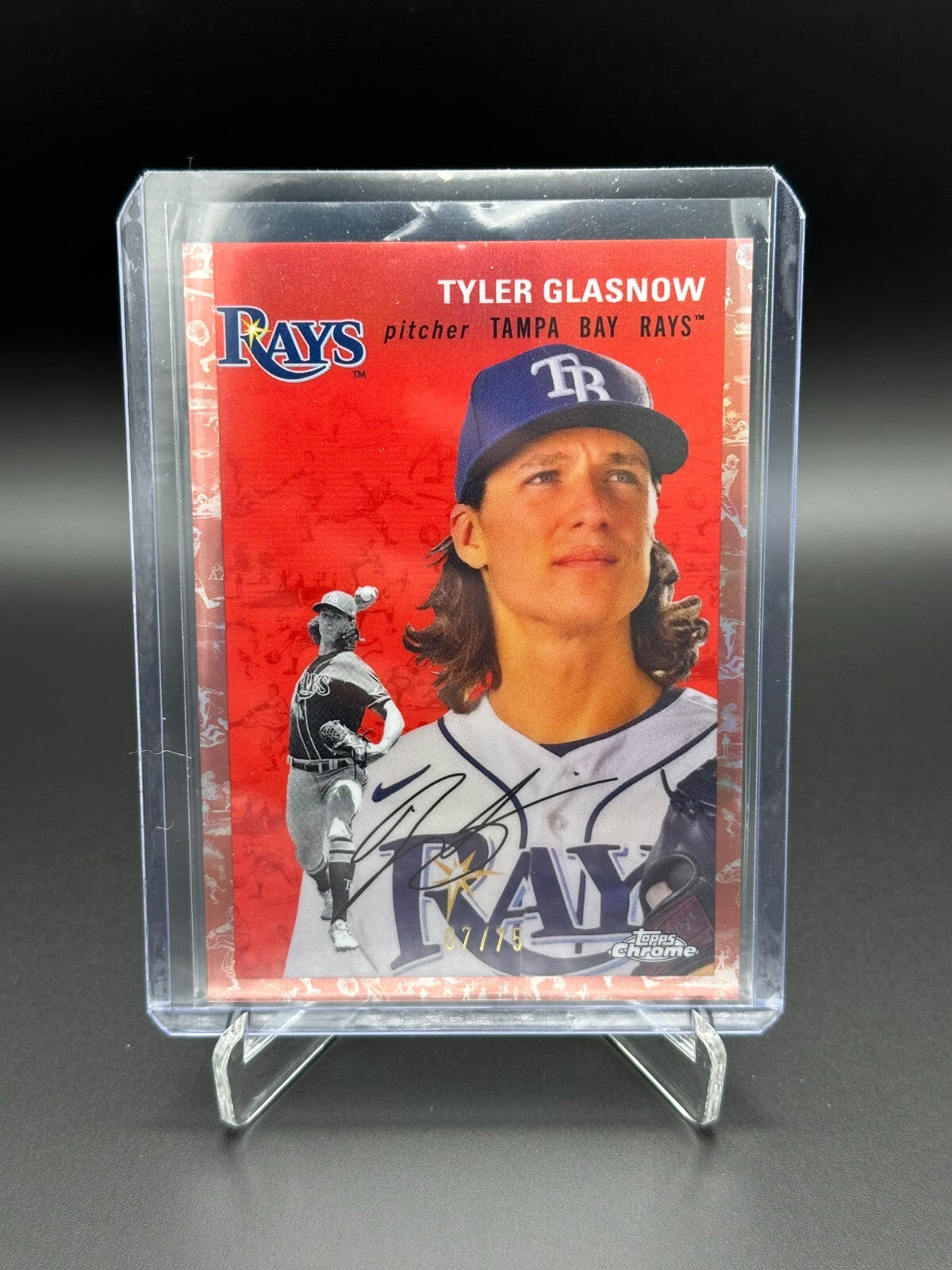 2023 Topps Chrome Platinum TYLER GLASNOW #338 Toile Cream/RoseGold Refractor /75