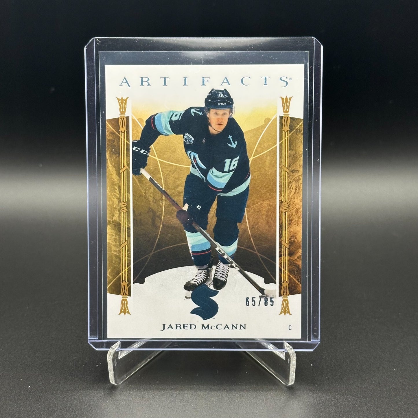 2022-23 UD Artifacts JARED MCCANN #107 Light Blue Steel /85 - Seattle Kraken