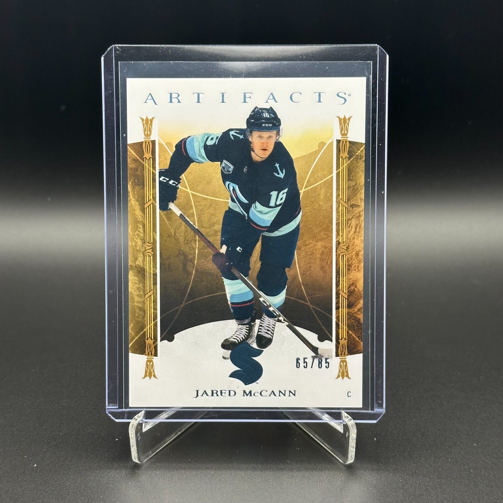 2022-23 UD Artifacts JARED MCCANN #107 Light Blue Steel /85 - Seattle Kraken