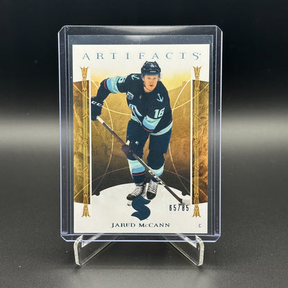 2022-23 UD Artifacts JARED MCCANN #107 Light Blue Steel /85 - Seattle Kraken