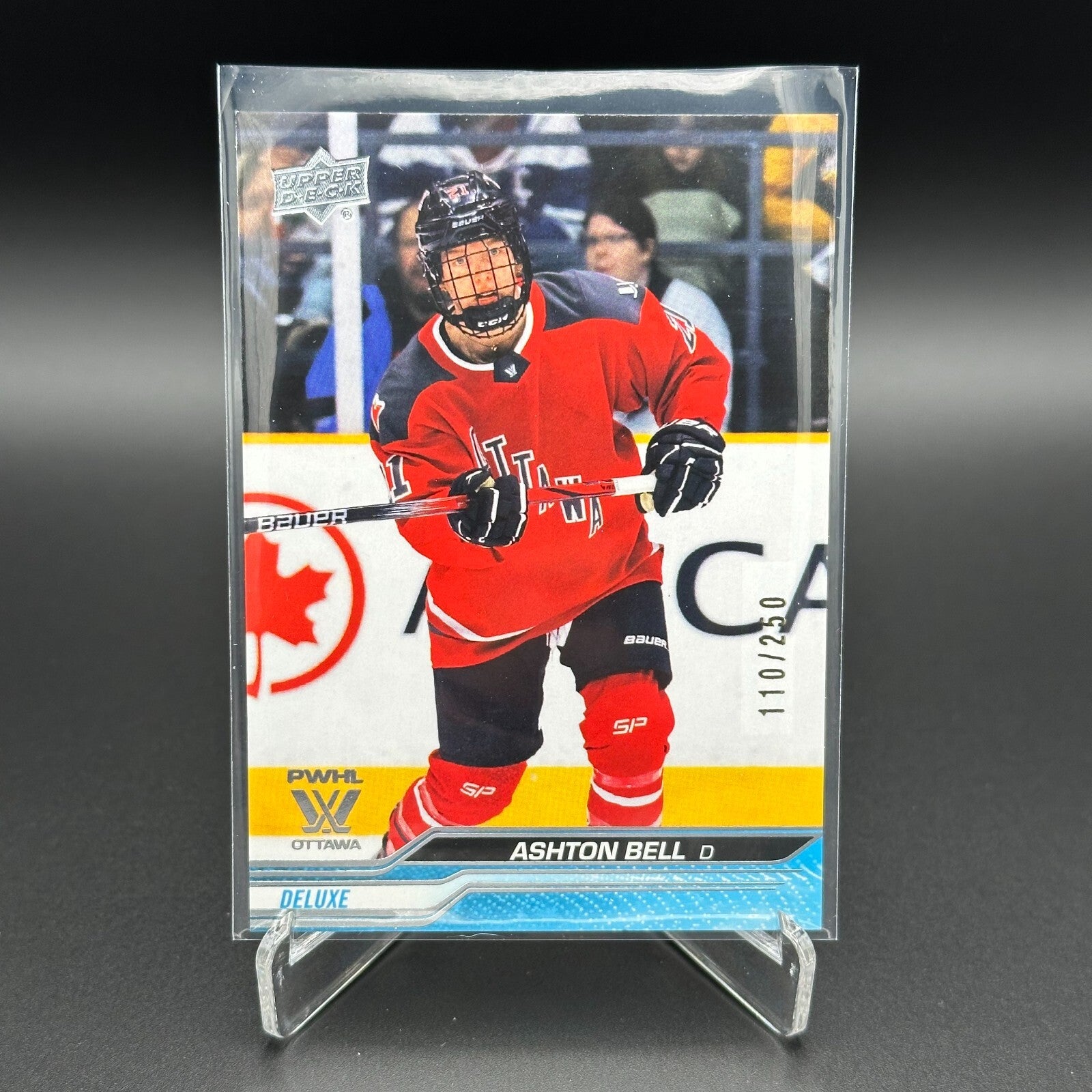 2024-25 Upper Deck PWHL ASHTON BELL #50 Deluxe 110/250 - Ottawa - 1st EDITION!