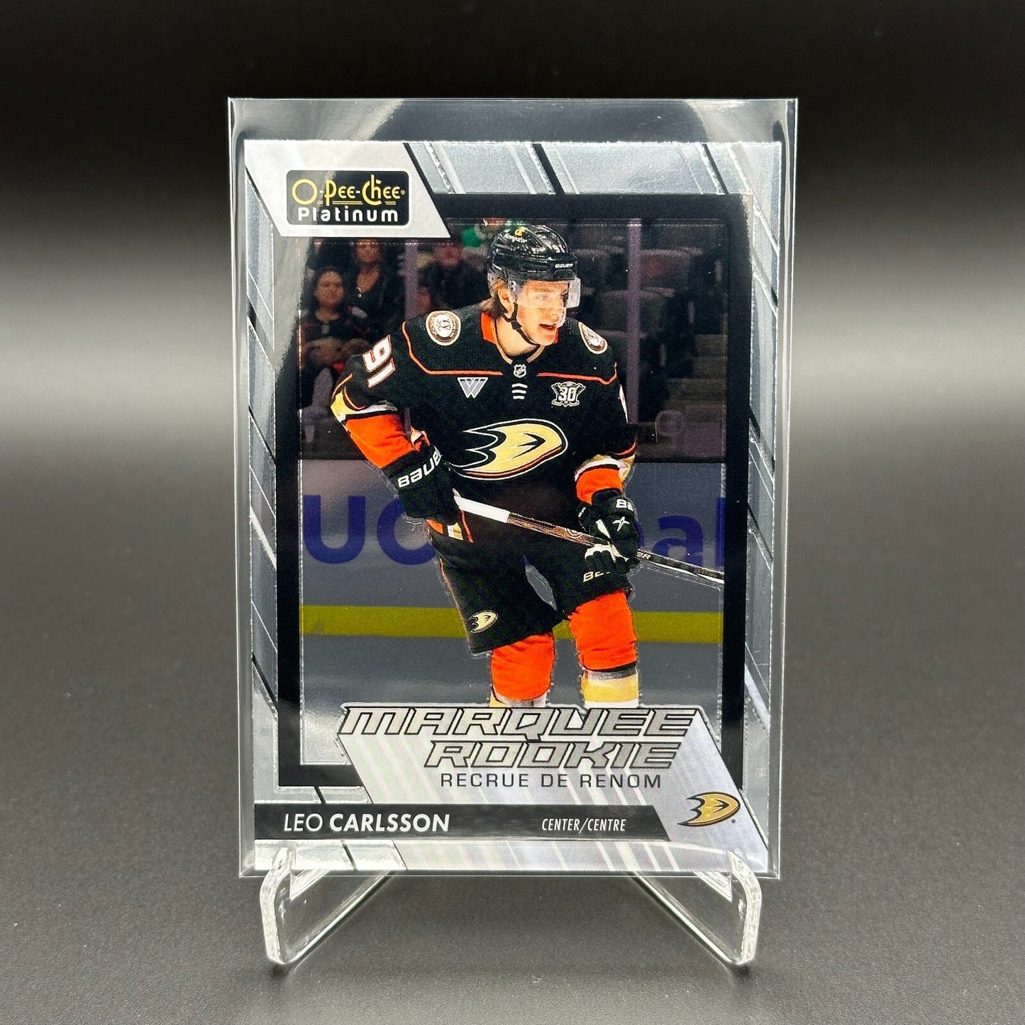 2023-24 O-Pee-Chee Platinum LEO CARLSSON #293 Marquee rookie RC - Anaheim Ducks