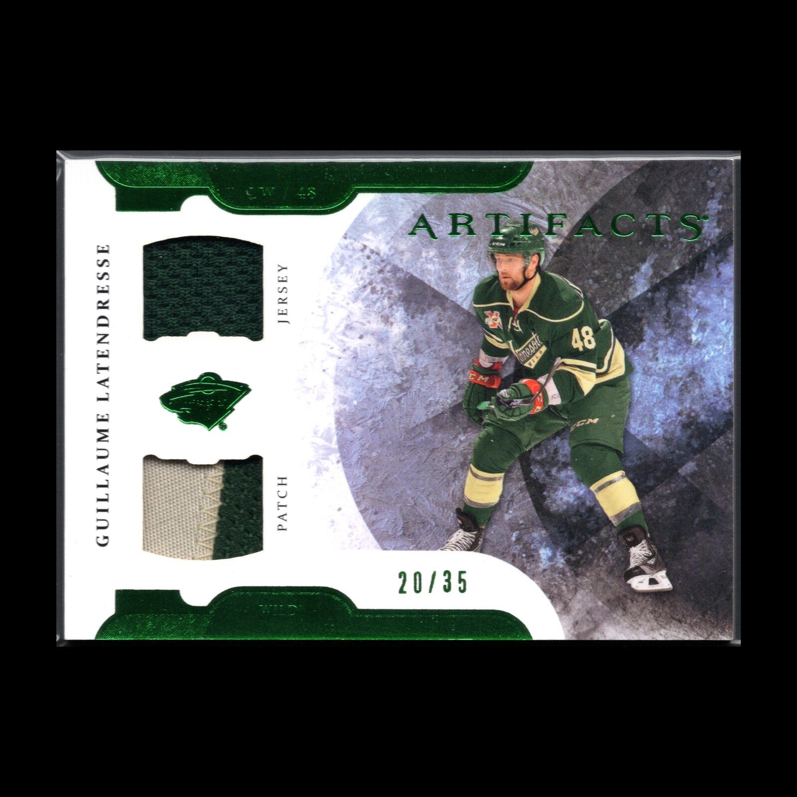 2011-12 Artifacts GUILLAUME LATENDRESSE #48 Horizontal Emerald Patch Jersey /35