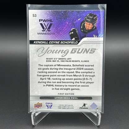 2024-25 UD PWHL KENDALL COYNE SCHOFIELD #53 Young guns RC - 1st EDITION!