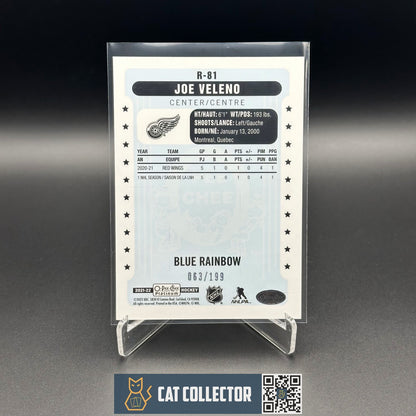 2021-22 O-Pee-Chee Platinum JOE VELENO #R-81 Retro Blue Rainbow Rookie RC /199