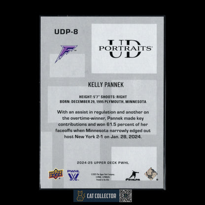 2024-25 Upper Deck PWHL KELLY PANNEK #UDP-8 UD Portraits - Minnesota Frost