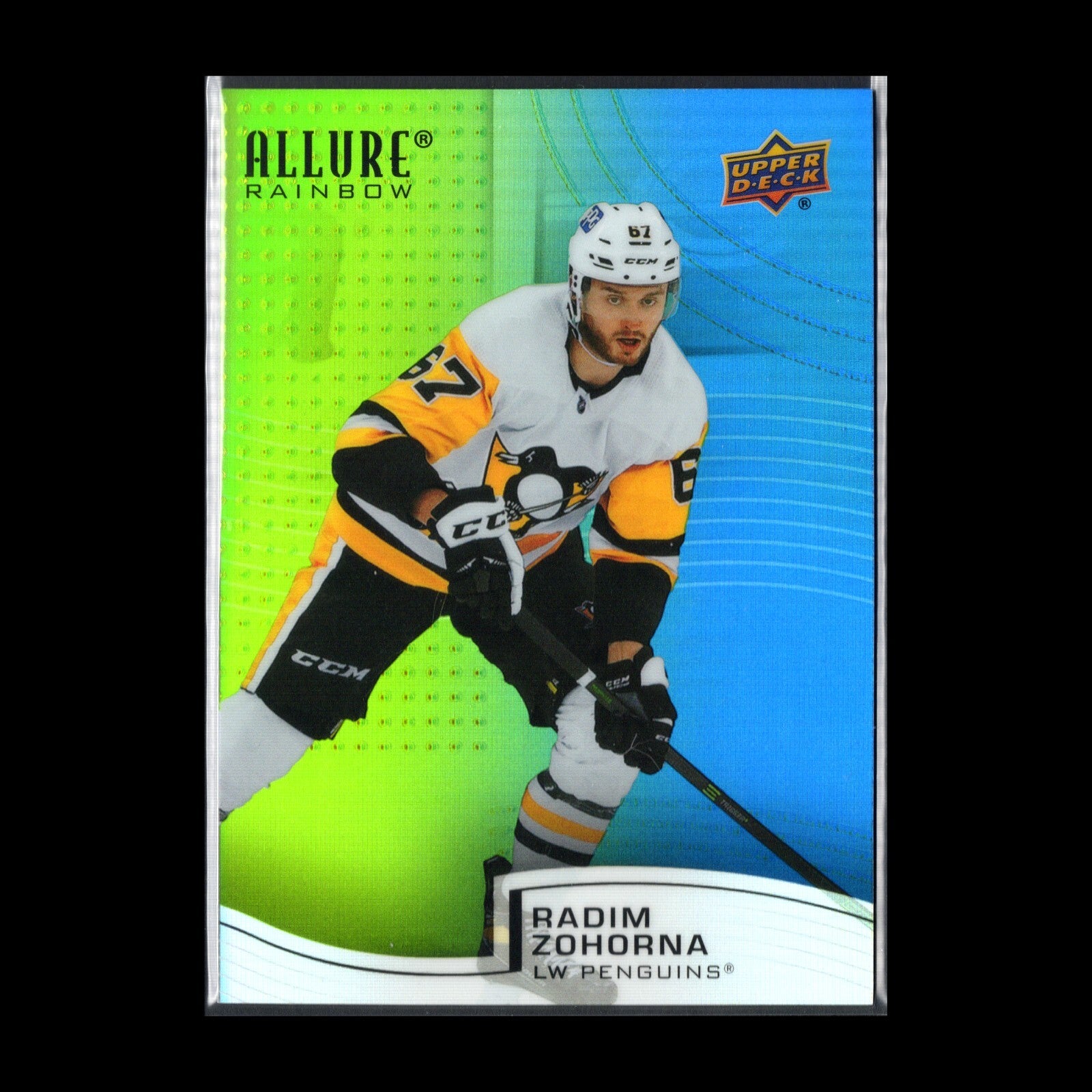 2021-22 UD Allure RADIM ZOHORNA #R-38 Rainbow Green/Blue Spectrum /299