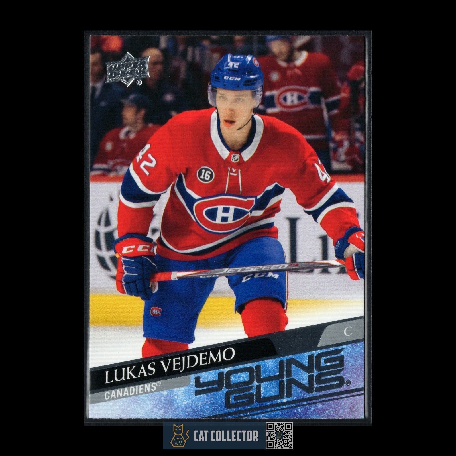 2020-21 UD Series 2 LUKAS VEJDEMO #490 Young guns RC - Montreal Canadiens